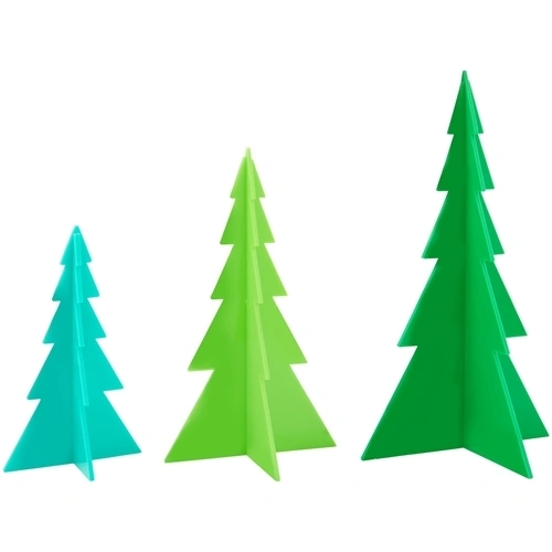 CR Gibson Acrylic Trees Set - Green / Blue